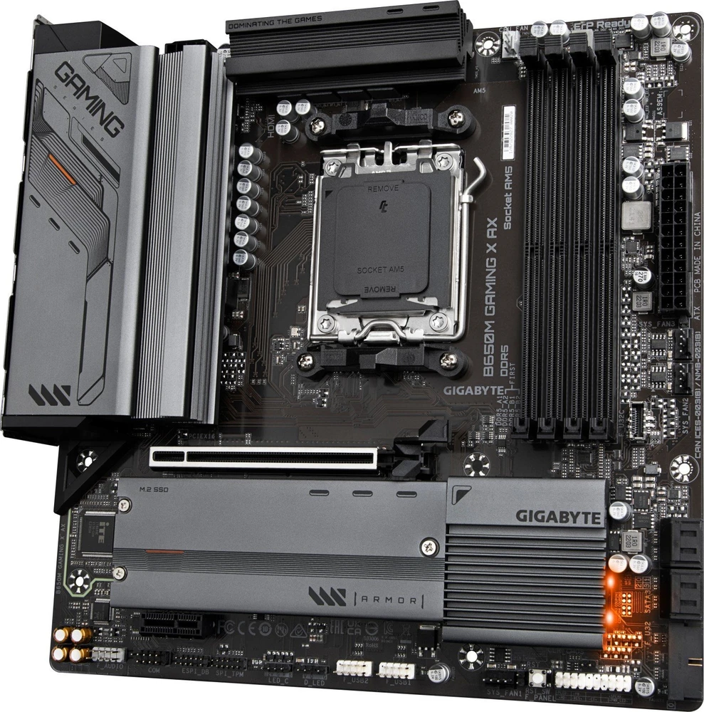 Pagrindinė plokštė GIGABYTE B650M GAMING X AX AM5 4xDDR5 4xSATA 2xM.2 1xHDMI 2xDP