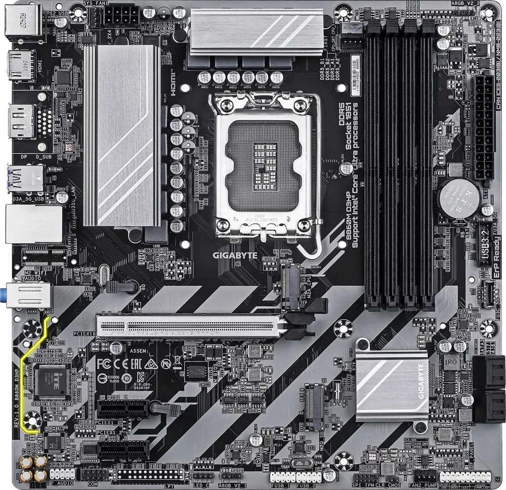 Pagrindinė plokštė Gigabyte B860M D3HP