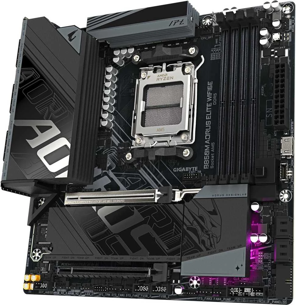 Pagrindinė plokštė GIGABYTE B850M A ELT WF6E AM5 4xDDR5 2xM.2 4xSATA