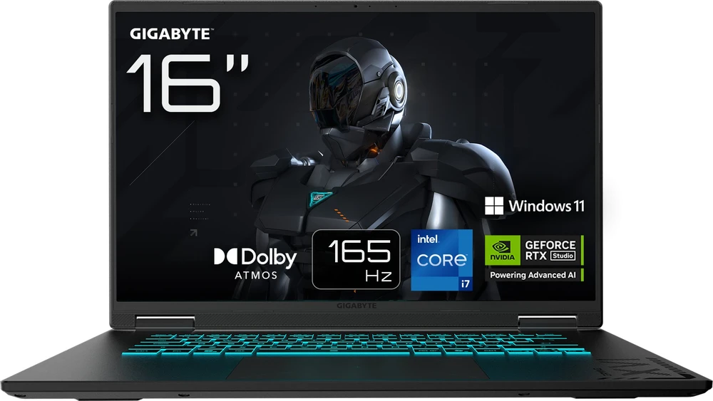Gaming Nešiojamas kompiuteris GIGABYTE A16 CTH Intel Core i7-13620H 16GB/1TB/RTX5050 W11Home - German Keyboard