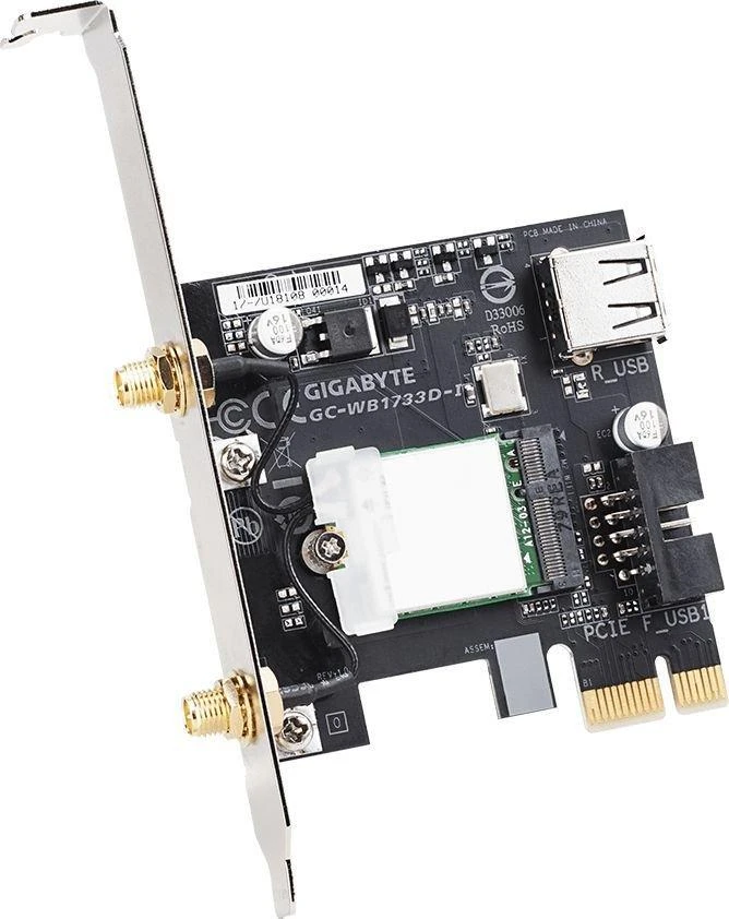 Gigabyte GC-WB1733D-I tinklo plokštė WLAN / Bluetooth 1733 Mbit/ai Vidinis