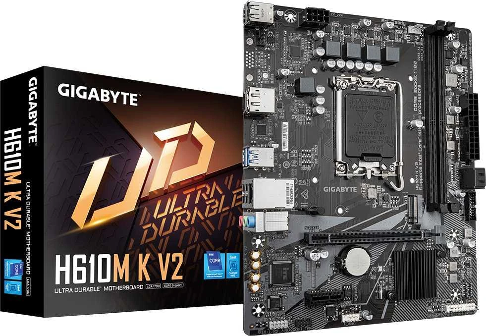 Pagrindinė plokštė GIGABYTE H610M K V2 LGA1700 1xHDMI 1xDP