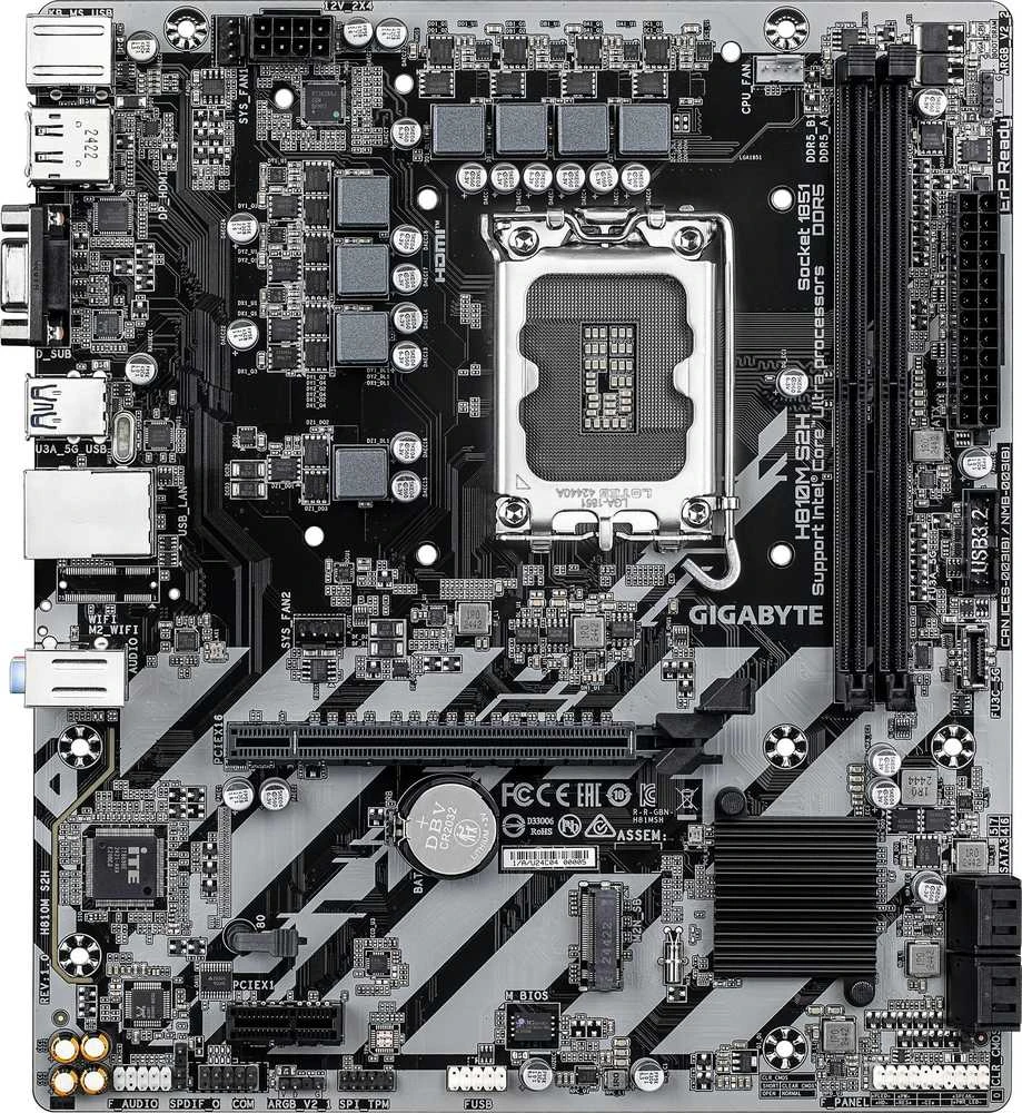 Pagrindinė plokštė GIGABYTE H810M S2H LGA1851 MB