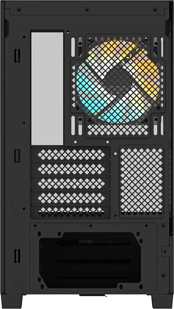 GIGABYTE C201 Panoramic, Tower tipo korpusas - juodas, grūdintas stiklas x 2