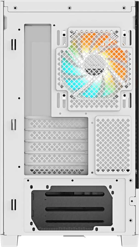 GIGABYTE C201 Panoramic Ice, Tower tipo korpusas - baltas, grūdintas stiklas x 2