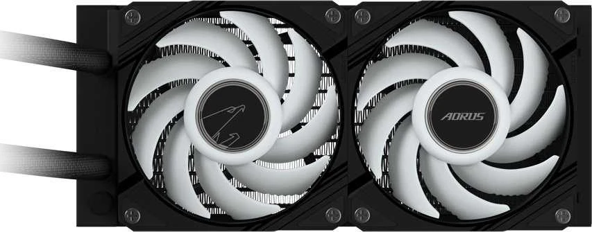 Aorus WaterForce II 240 dvigubas ventiliatorius