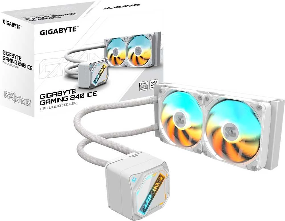 GIGABYTE GAMING 240 ICE su ARGB apšvietimu