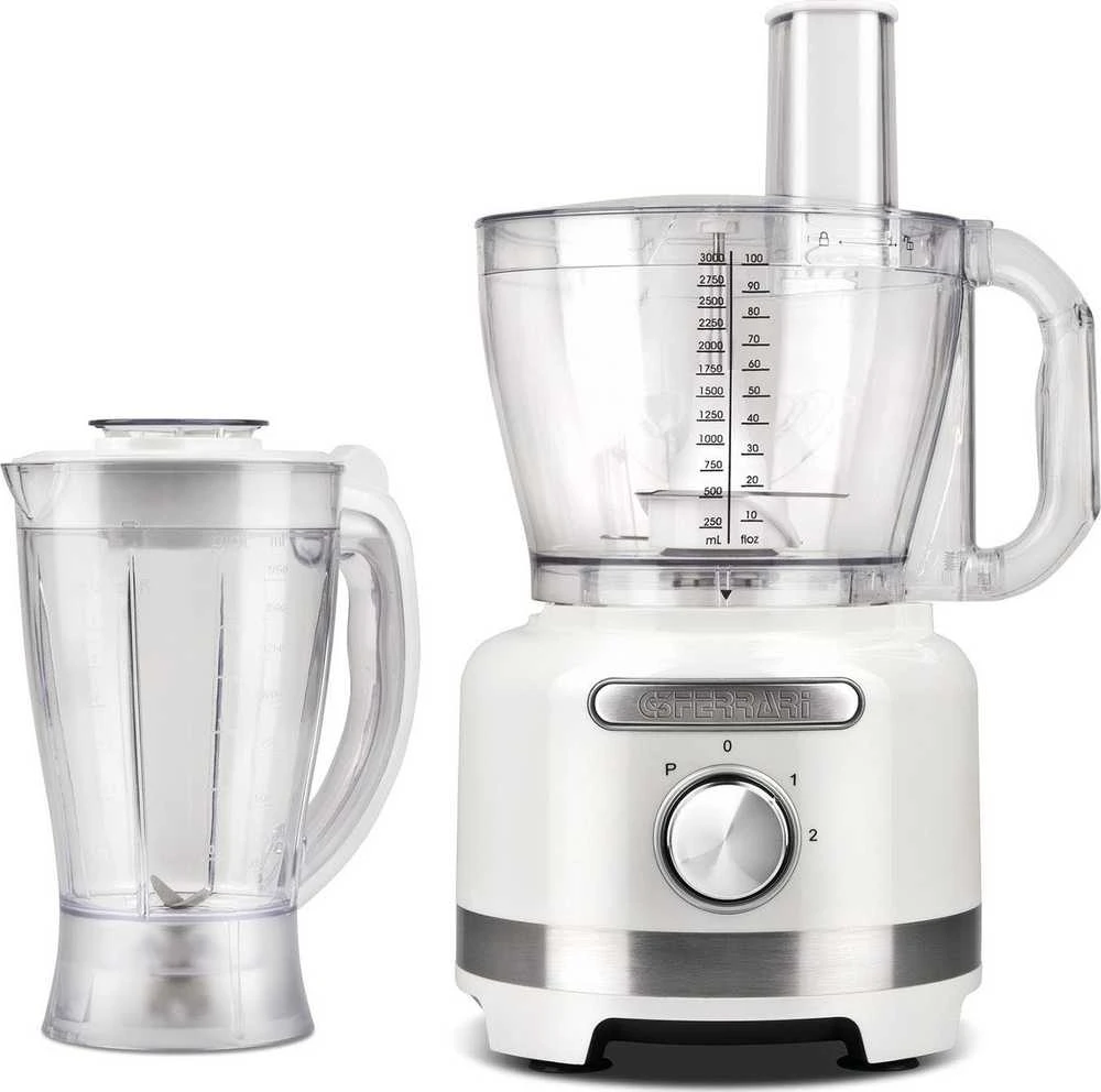 Virtuvinis kombainas G3Ferrari G3 Ferrari G20099 food processor 1000 W 3 L Transparent, Baltas