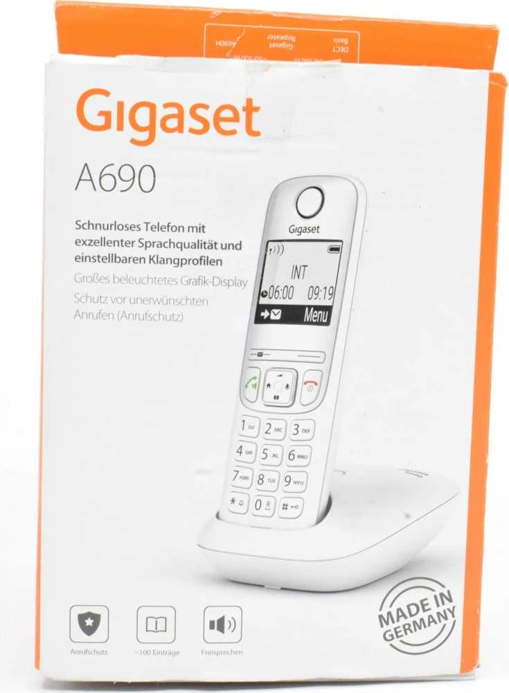 GIS Gigaset A690 Analoginis telefonas Skambintojo ID Balta