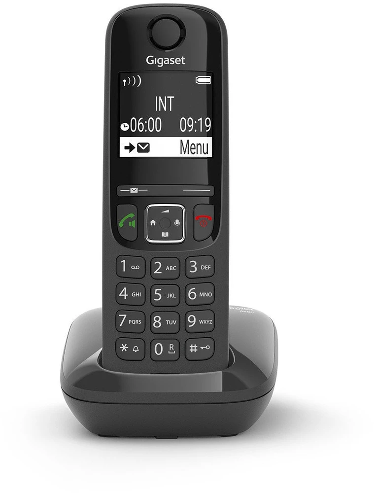 GIS Gigaset AS690 Analoginio ryšio / DECT telefonas Skambintojo ID Juoda