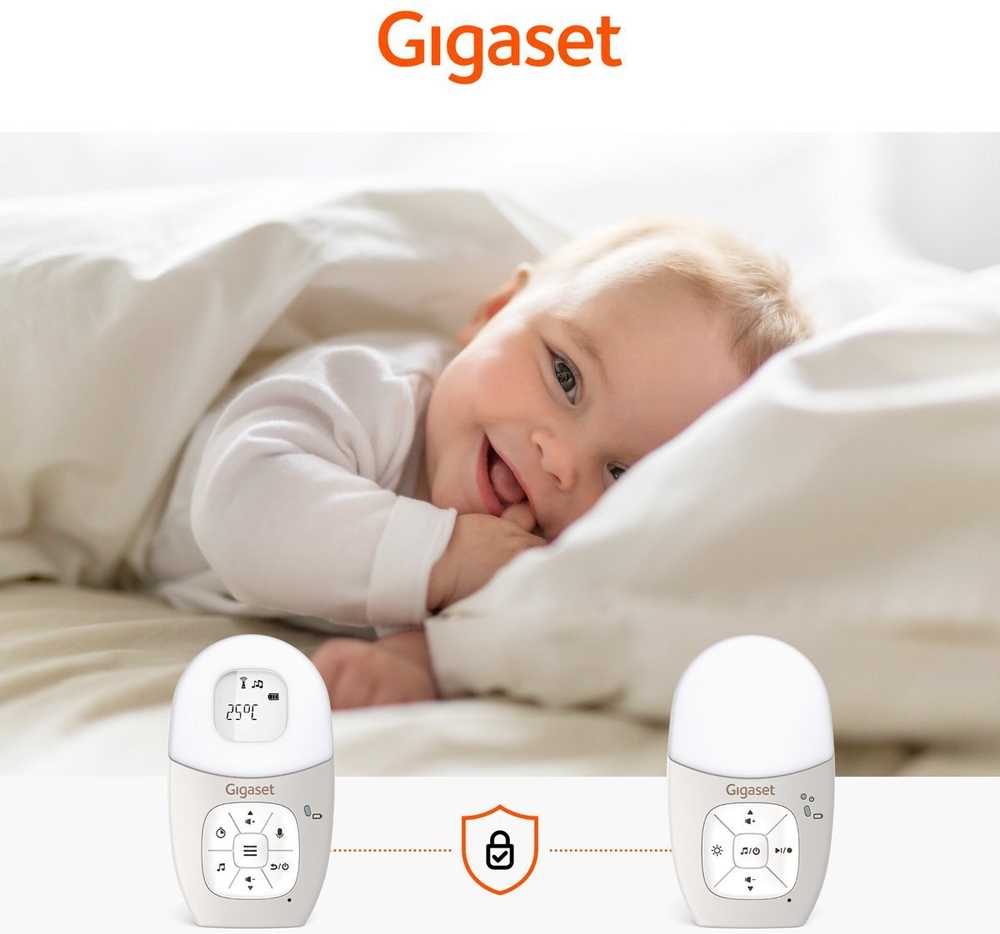 Gigaset garso auklė DECT su dvipusiu ryšiu, 300 m veikimo nuotoliu S30853-H1225-B101