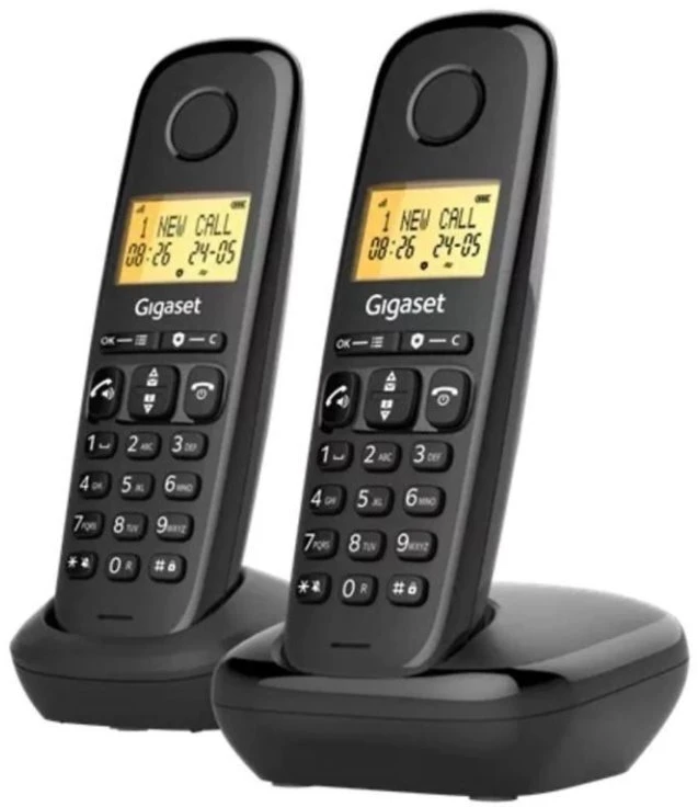 Telefonas stacionarus Gigaset Gigaset Basic 100 Duo Juodas