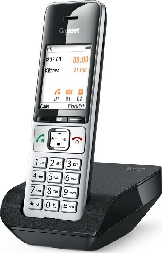 GIS Gigaset COMFORT 500 DECT telefonas Skambintojo ID Juoda, Sidabras