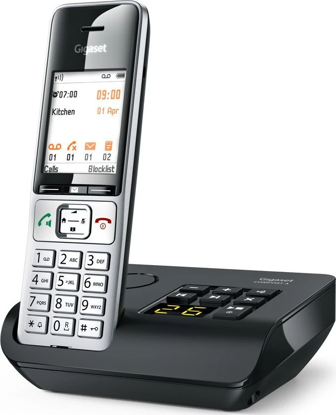 Belaidis telefonas - Gigaset 500A Comfort (Gigaset, 200 įrašų, 17 val. pokalbio laikas)