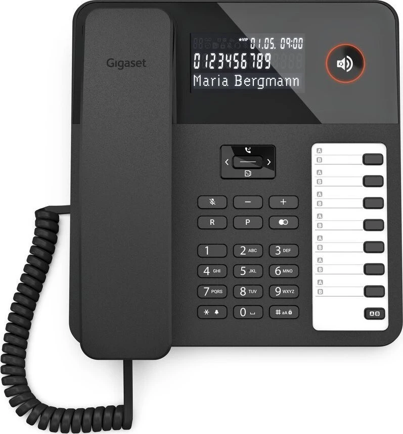 GIS Gigaset DESK 600 Analoginis telefonas Skambintojo ID Juoda