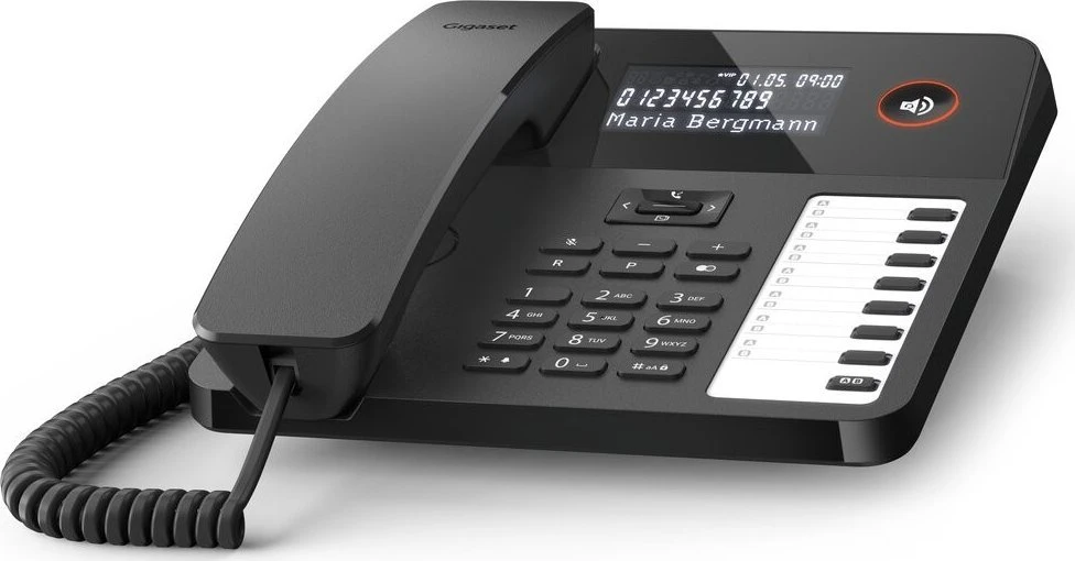 GIS Gigaset DESK 600 Analoginis telefonas Skambintojo ID Juoda