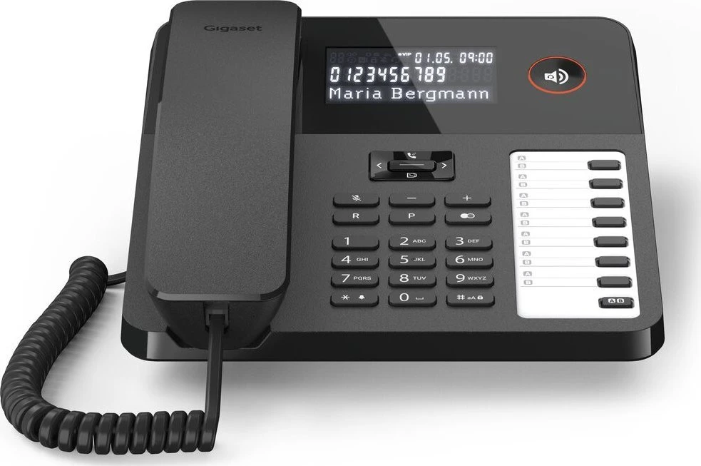 GIS Gigaset DESK 600 Analoginis telefonas Skambintojo ID Juoda