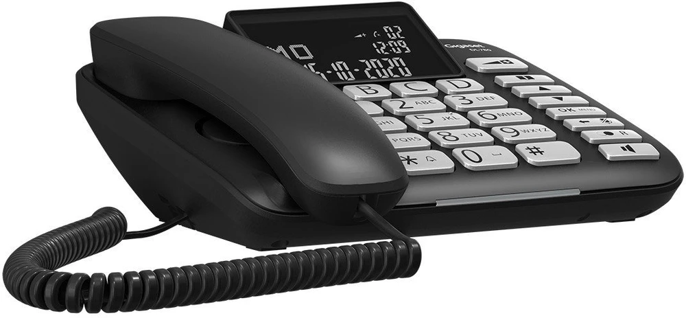 GIS Gigaset DL780 Plus Analoginio ryšio / DECT telefonas Skambintojo ID Juoda
