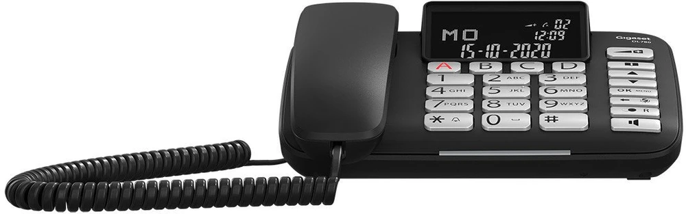 GIS Gigaset DL780 Plus Analoginio ryšio / DECT telefonas Skambintojo ID Juoda