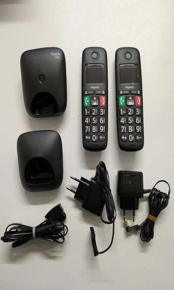 GIS Gigaset E290 Duo Analoginio ryšio telefono ragelis Skambintojo ID Juoda