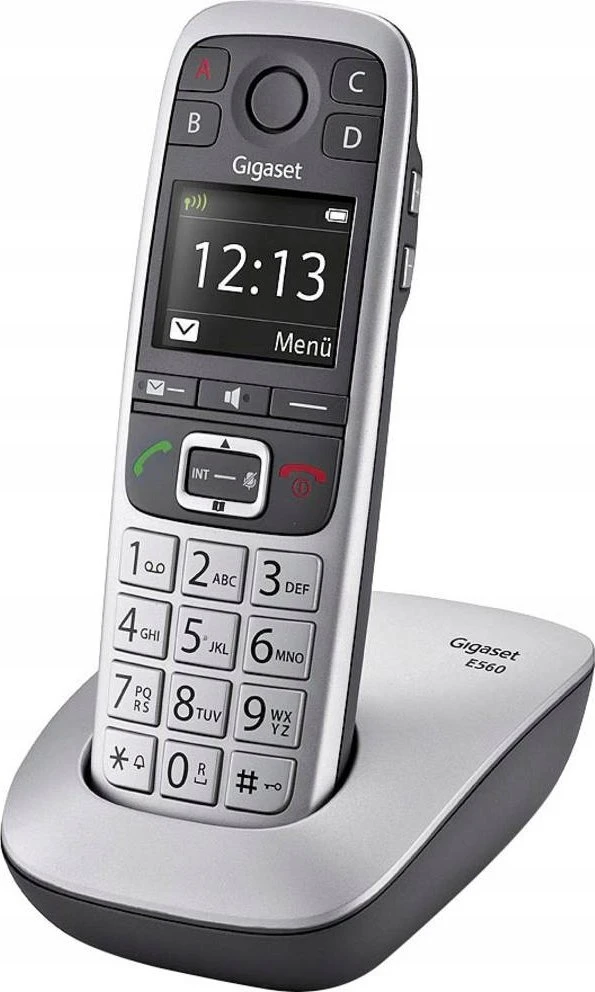 Gigaset fiksuotojo ryšio telefonas Gigaset E560 telefonas pilkas / sidabrinis S30852-H2708-B101