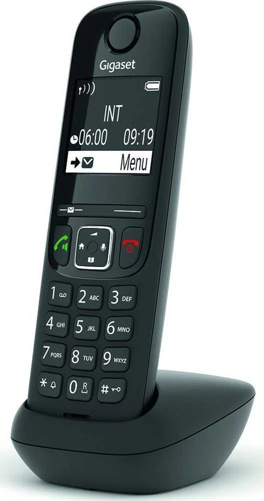 GIS Gigaset AS690HX Analoginio ryšio / DECT telefonas Skambintojo ID Juoda