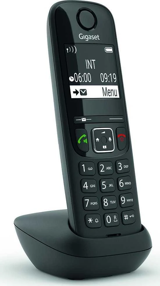 GIS Gigaset AS690HX Analoginio ryšio / DECT telefonas Skambintojo ID Juoda