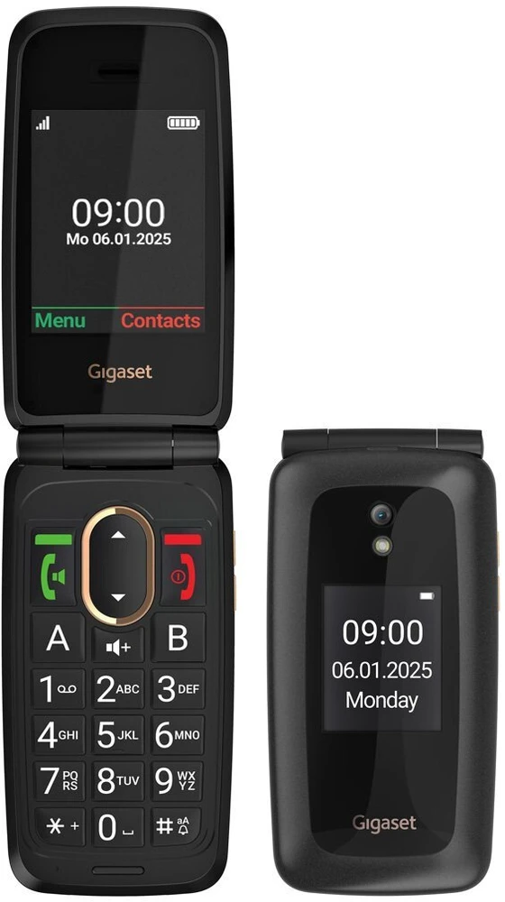 GIS Gigaset GL795 7,11 cm (2.8″) 142 g Juoda Telefonas vyresnio amžiaus žmonėms