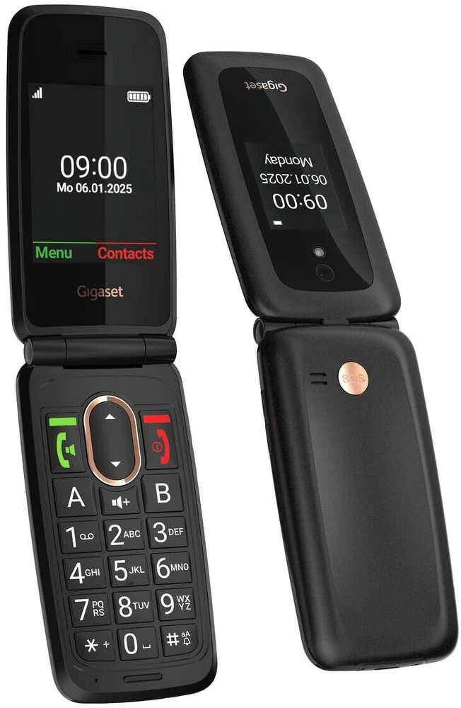 GIS Gigaset GL795 7,11 cm (2.8″) 142 g Juoda Telefonas vyresnio amžiaus žmonėms