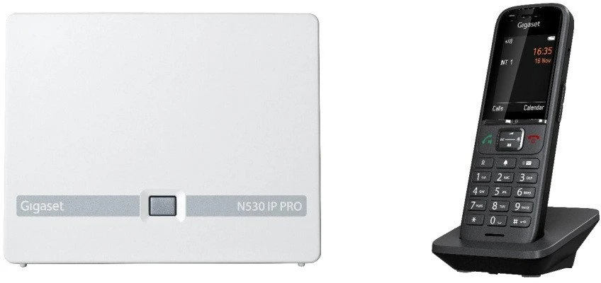 GIS Gigaset N530 IP PRO + S700H PRO DECT telefonas Skambintojo ID Antracitas