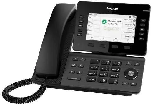 „Gigaset P810 IP PRO“ IP stalinis telefonas, 8,5 cm (3,36 colio) spalvotas TFT ekranas, USB, 2 RJ45 jungtys, skirtos „P800 KEY PRO“ išplėtimo moduliui, PoE