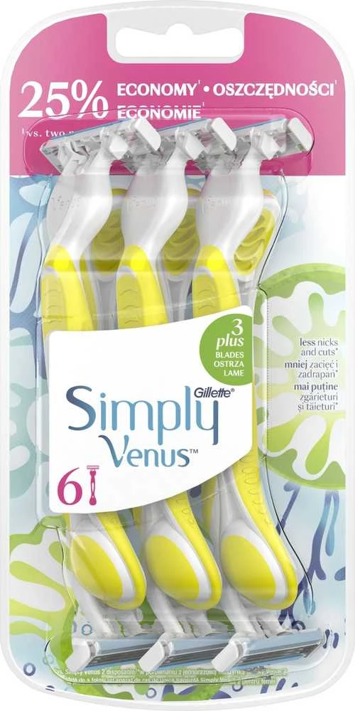 Gillette Venus 3 Simply Razor moterims, 1 pakuotė