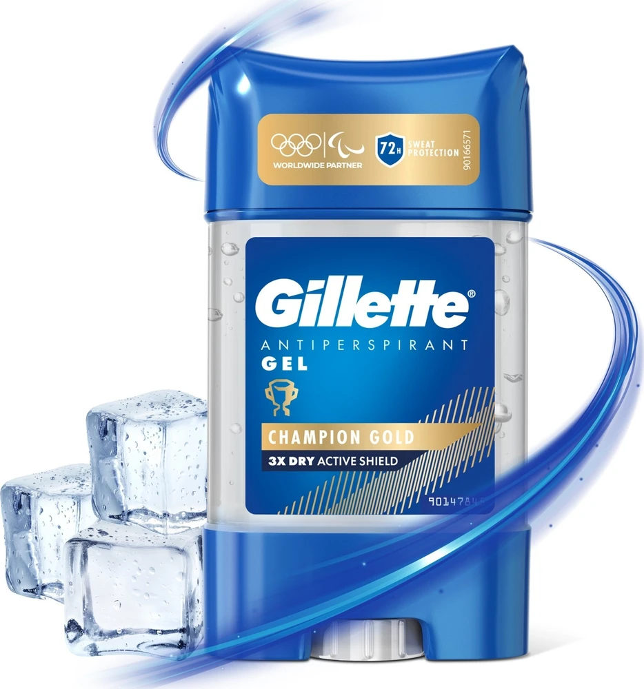 Gillette „Champion Gold“ vyriškas dezodorantas-gelis, 70 ml