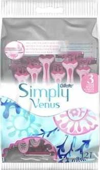 „Gillette Simply Venus 3“ Vienkartiniai Skustuvai Moterims, 12 vnt.
