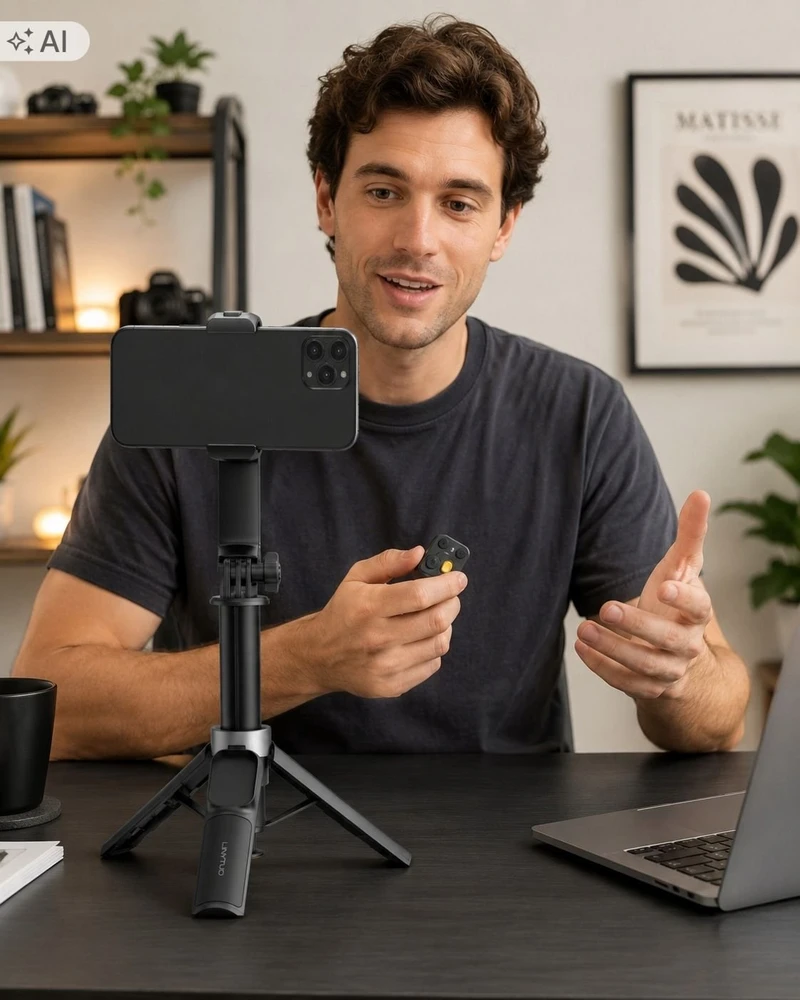 Gimbal Apexel telefonui, 1 ašies stabilizatorius, trikojis, pultas, rankena, kaklo laikiklis / Free Q1 (SB12128)