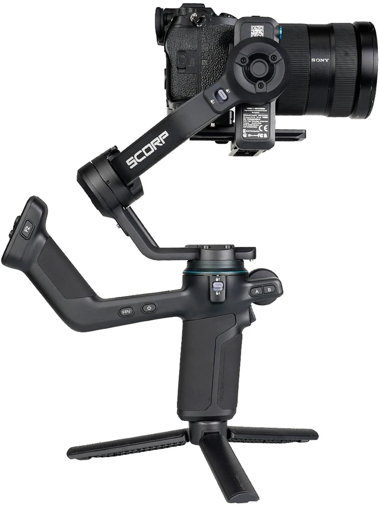 Feiyu Tech Kameros Stabilizatorius - FeiyuTech Scorp-C 2 3,5kg Apkrovos Talpa, AI Sekimas, Juoda