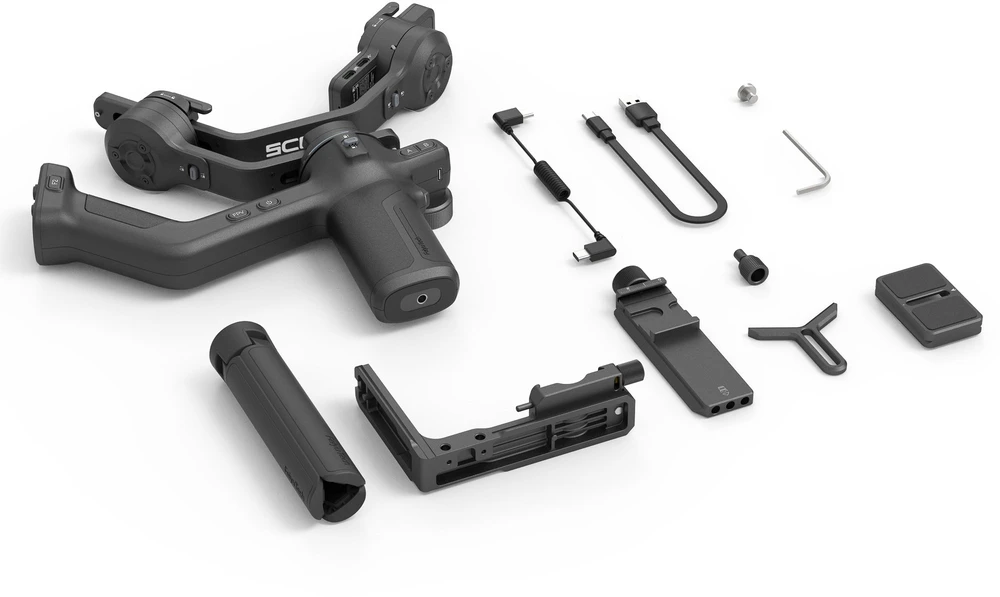 Feiyu Tech Kameros Stabilizatorius - FeiyuTech Scorp-C 2 3,5kg Apkrovos Talpa, AI Sekimas, Juoda