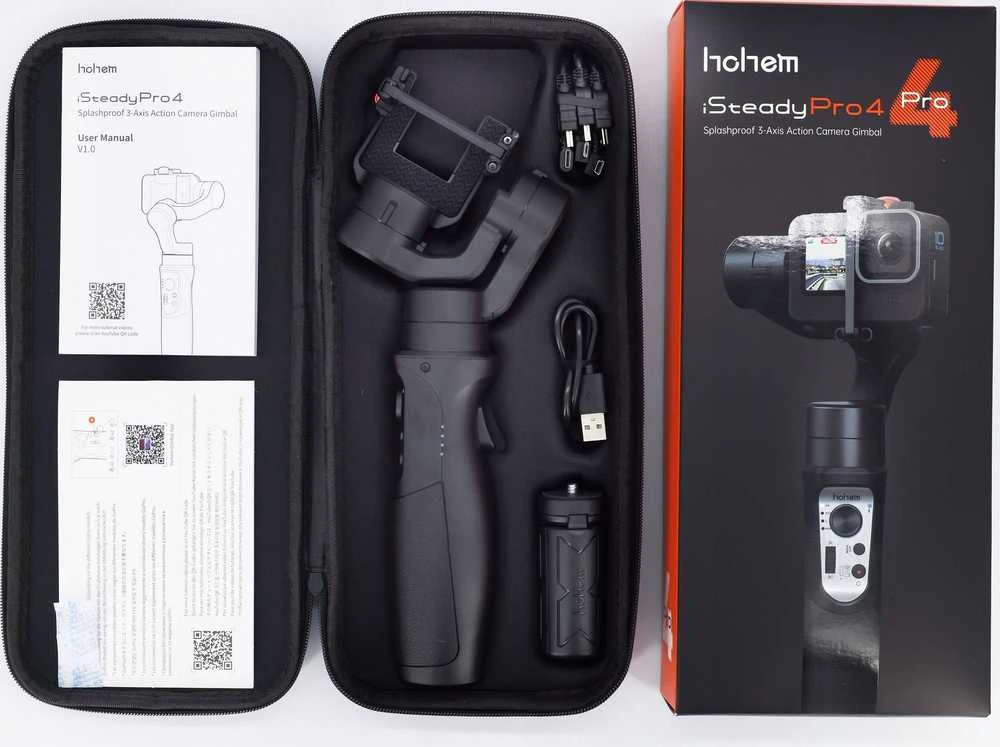 Hohem iSteady Pro4 Gimbal, skirtas sporto kameroms