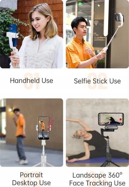 Hohem GIMBAL 3in1 do Telefonu Smartfona Hohem iSteady Q Baltas