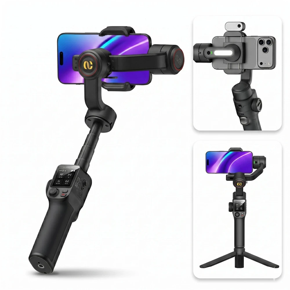 AOCHUAN S3 Gimbal with AI Sensor (Juodas)