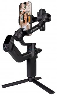 Feiyu Tech Rankinis Stabilizatorius - FeiyuTech Scorp Mini 3, AI Sekimas, 14h Baterijos Gyvavimo Trukmė, Juoda