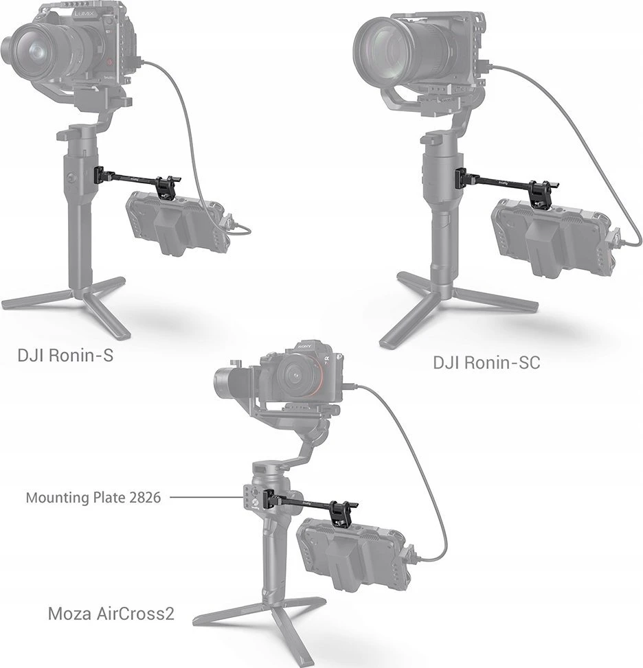 SmallRig 2889 Regulowany uchwyt monitora do gimbali