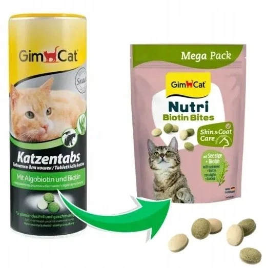 Gimborn GIMCAT NUTRI BIOTIN BITES SEEALGE (su biotinu ir dumbliais) 425 G