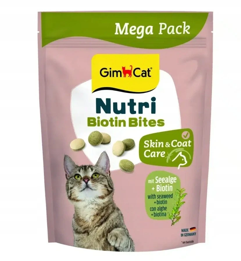 Gimborn GIMCAT NUTRI BIOTIN BITES SEEALGE (su biotinu ir dumbliais) 425 G
