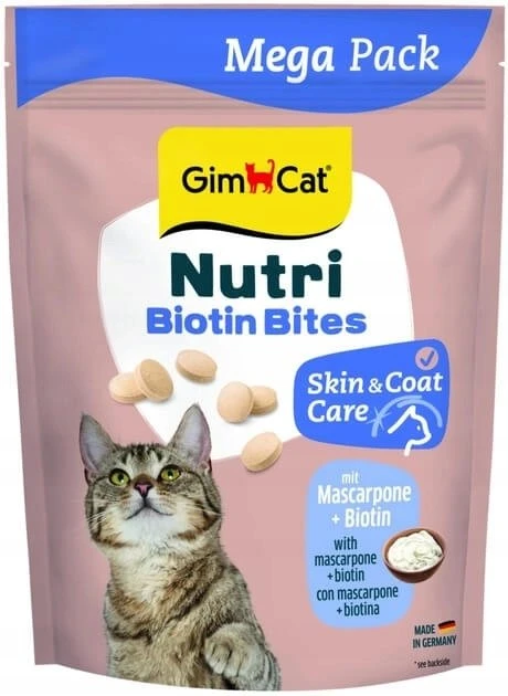 Gimborn GIMCAT NUTRI BIOTIN BITES MASCARPONE (su biotinu ir maskarpone) 425 G