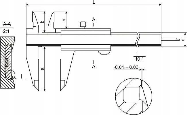 Gimex CALIPER 150 MAUA 0,05 SQ BE PARALAKSIMO