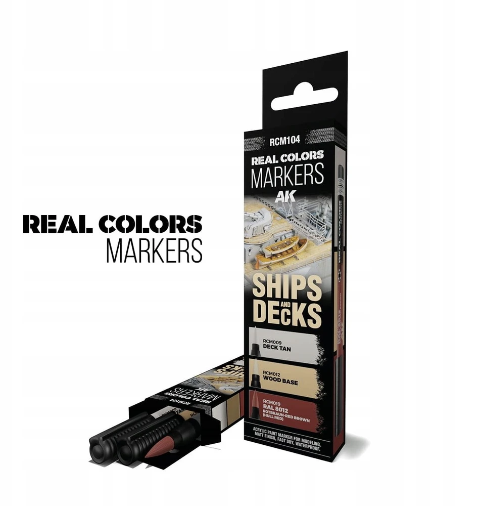 AK Interactive akriliniai žymekliai laivų deniui, rinkinys RCM104