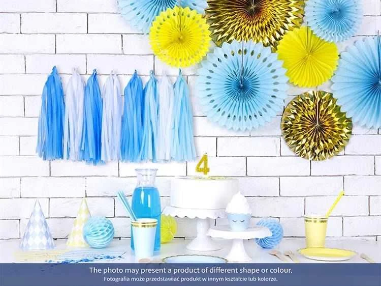 PartyDeco Gimtadienio žvakutė nr 6 auksinė blizganti 7cm