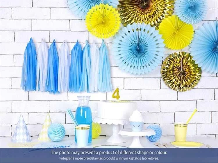 PartyDeco Gimtadienio žvakutė nr 7 auksinė blizganti 7cm