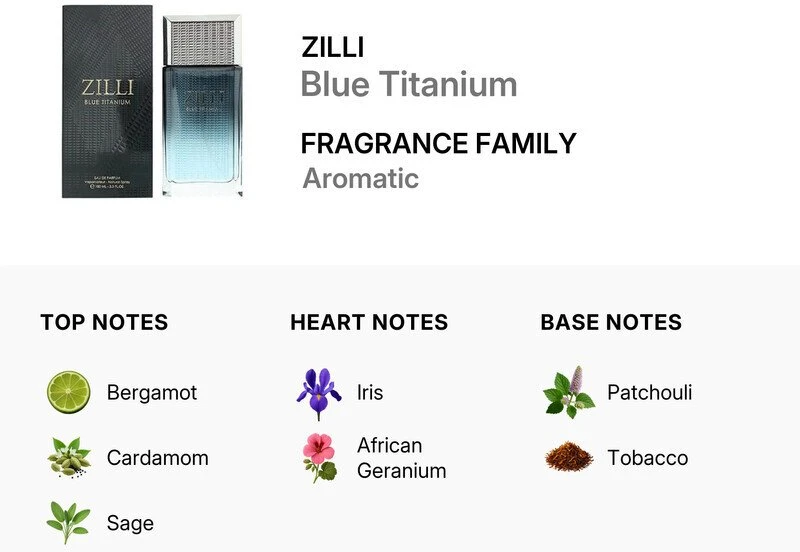 Zilli, Mėlyna Titanium, Eau De Parfum, For Men, 100 ml